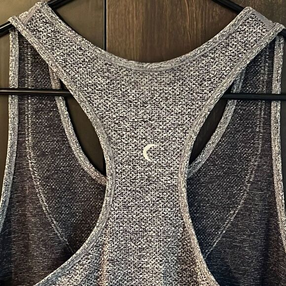 ZYIA Active Copper Charged Grey Seamless Knit Racerback Tank Top Large - Picture 4 of 5